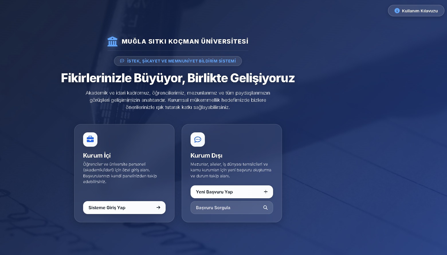 MSKÜ İstek, Şikâyet ve Memnuniyet Bildirim Sistemi  Artık Kurum Dışı Paydaşların da Hizmetinde